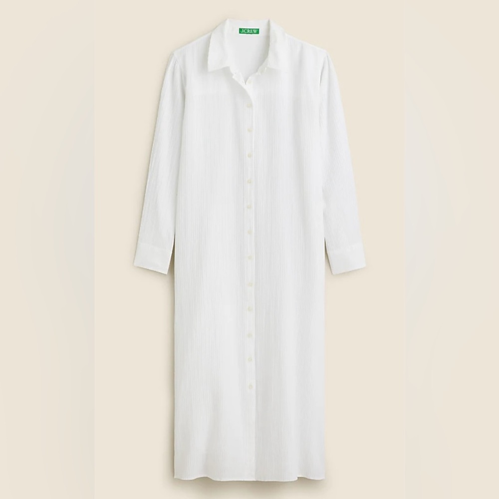 J. Crew Long beach shirt in airy gauze